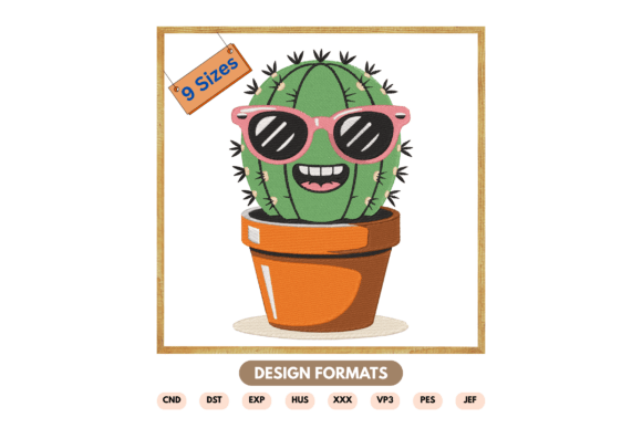Cactus with Sunglasses Machine Embroidery Review