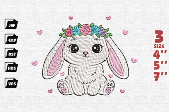 Cute Floral Bunny Embroidery Design Review
