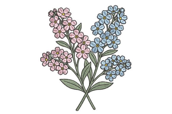 Forget Me Not Flower Embroidery Design Review