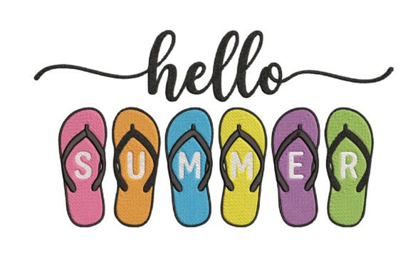 Hello Summer Flip Flops Embroidery Review