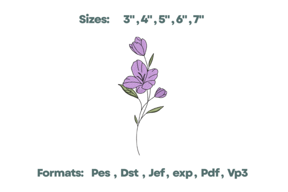 Lavender Flower Branch Embroidery Review