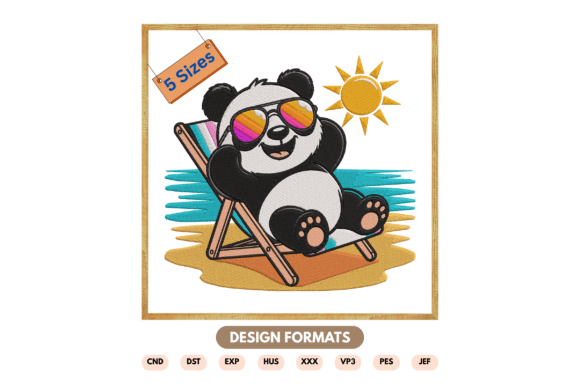 Relaxing Panda Summer Embroidery File Review