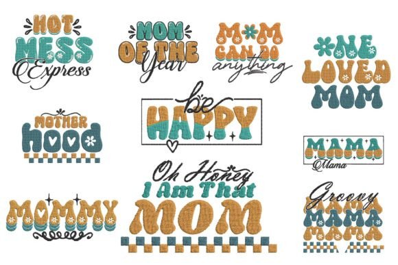 Retro Mom Quotes Embroidery Bundle Set Review