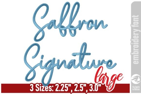 Saffron Signature Embroidery Font - L Review