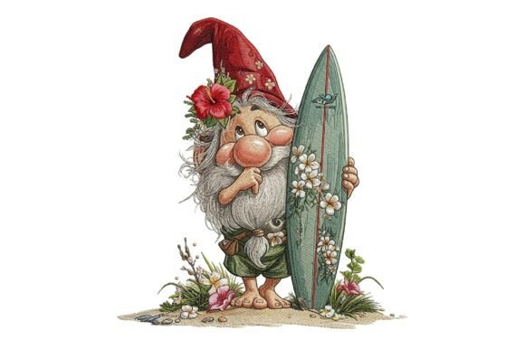 Tropical Summer Gnome Embroidery Design Review