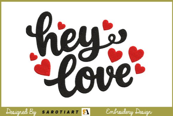 Valentine Day Embroidery T-shirt Design Review