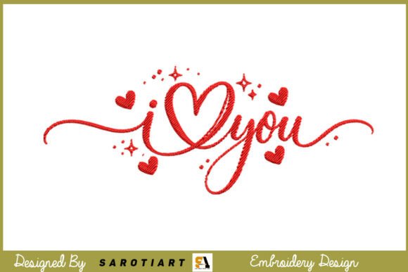 Valentine Embroidery I Love You Design Review