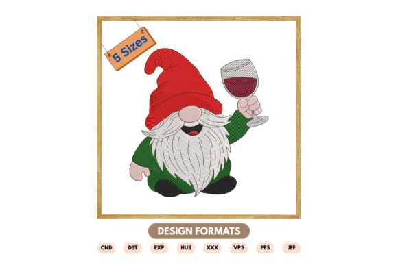 Wine Lover Gnome Embroidery Design Review